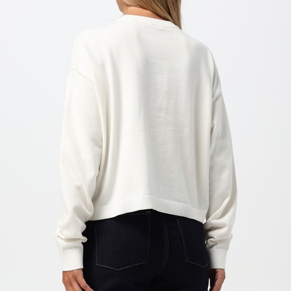 Big Sale! Alice + Olivia Gleeson Embroidered Stretch-cotton Jumper Sweater - Picture 3 of 10